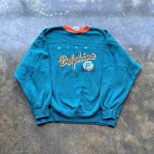 Vintage 90s miami dolphins Embroidered Sweatshirt